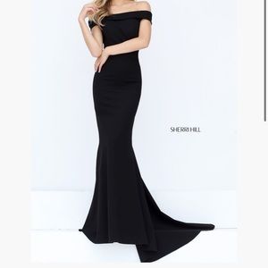 Sherri hill prom dress. Worn once. Size 8. Black